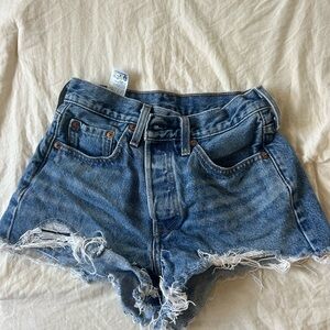 Denim Blue Distressed Women's Shorts